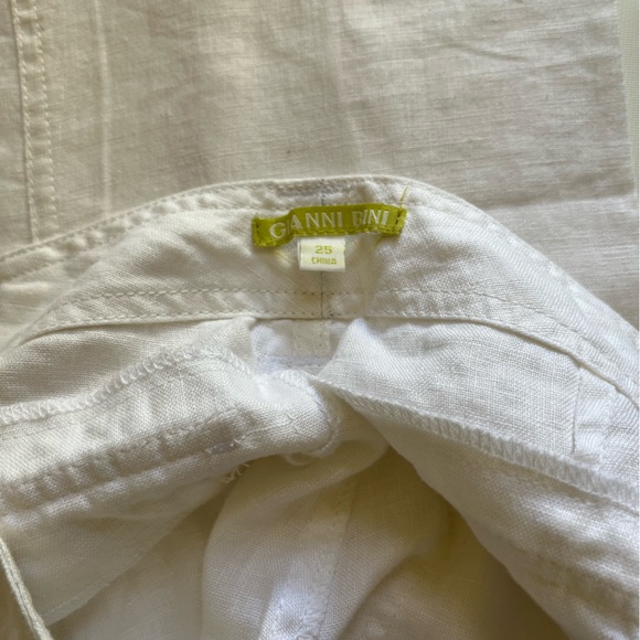 Ganni white Linen Trousers - Picture 6 of 8